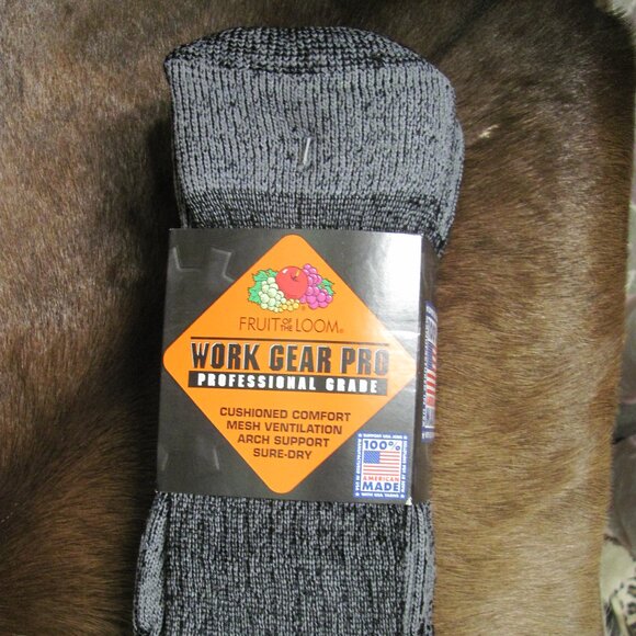 FRUIT OF THE LOOM WORK GEAR PRO HEAVY SOCKS NIP - Picture 1 of 9